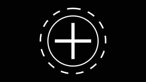cross aim icon, computer generated. 3d render of background with target symbol. circle, crosshair and dotted line