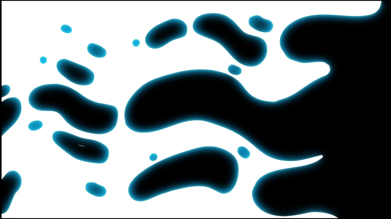 Transizione liquida astratta con bordi blu luminosi
