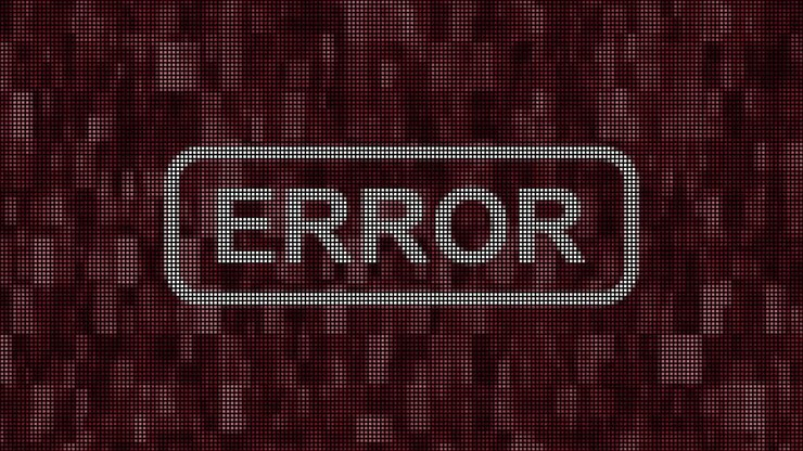 Error message pixel screen animation
