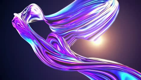 abstract iridescent fluid forms