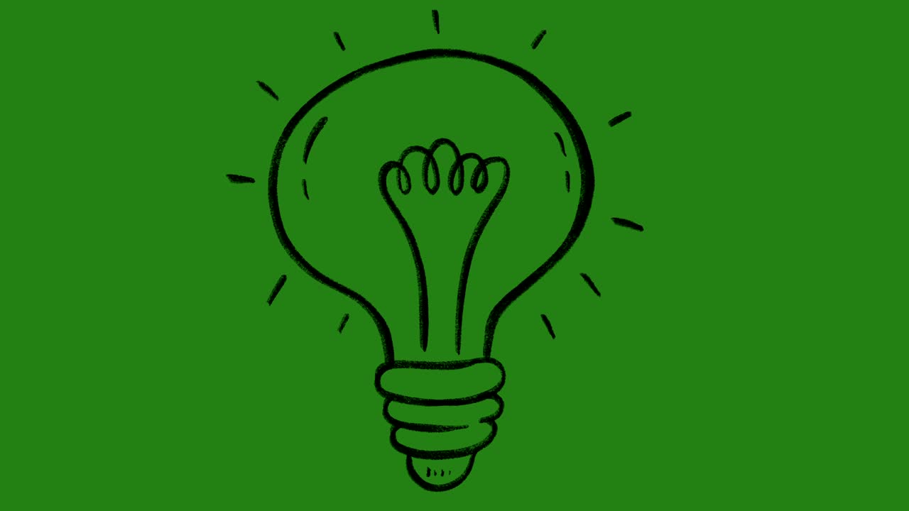 Light bulb hand drawn animation