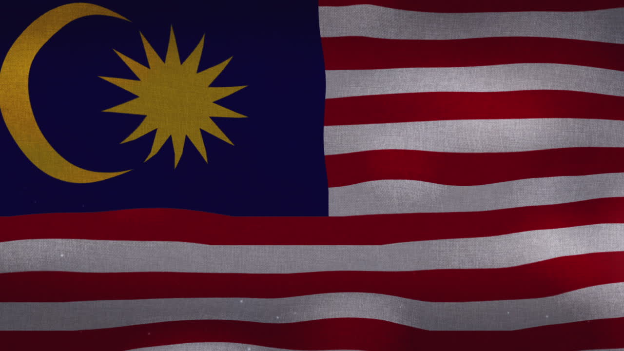 La bandiera nazionale sventolante della Malesia