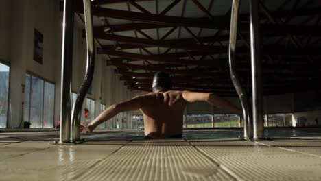 woman swimmer in the pool