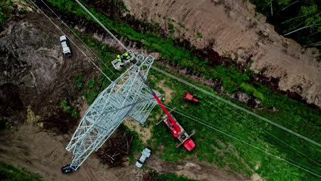 Aerial-footage-capturing-the-electricity-tower-from-above