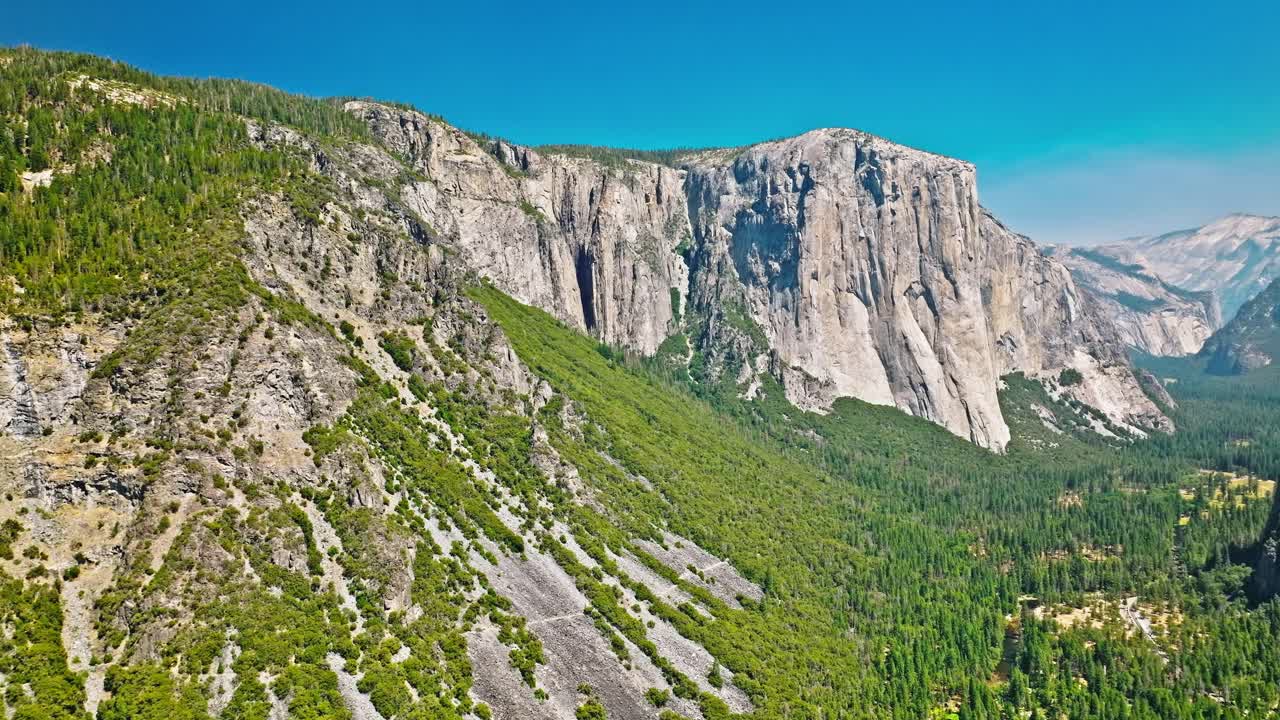 Aerial View of stunning Rock Formations in Yosemite National Park