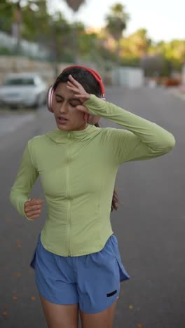 woman running outdoors