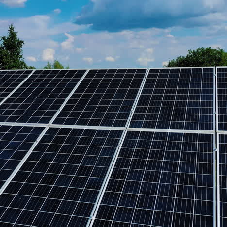 solar panel in nature. alternative source of ecological renewable energy. innovative system of producing photovoltaic energy.