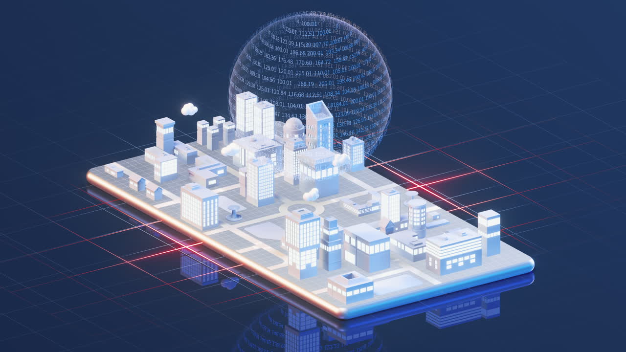 지능형 전화 및 글로벌 데이터, 3d 렌더링