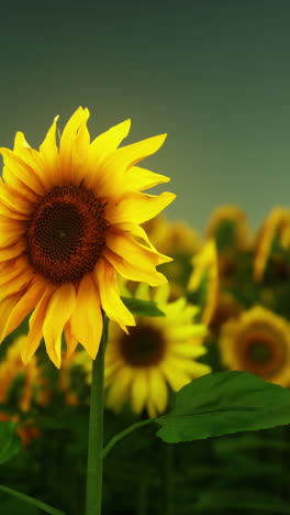 stunning sunflowers in a field