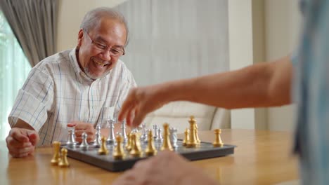 older adults playing chess