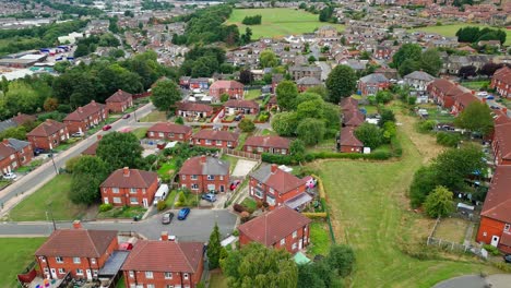 aerial video footage of the famous dewsbury moore estate in the united kingdom