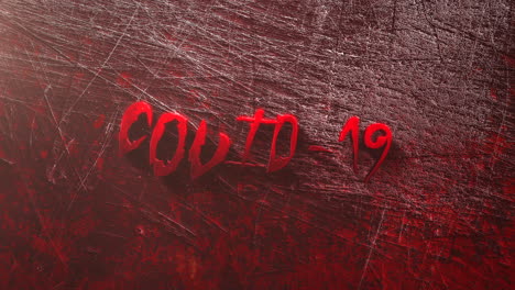 Animated-closeup-text-Covid19-and-mystical-horror-background-with-dark-bloode