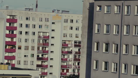 apartment buildings in a european city