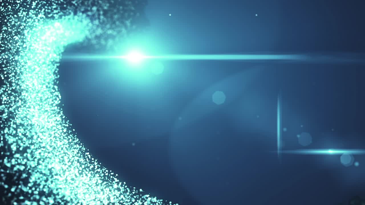 Abstract blue light and particles