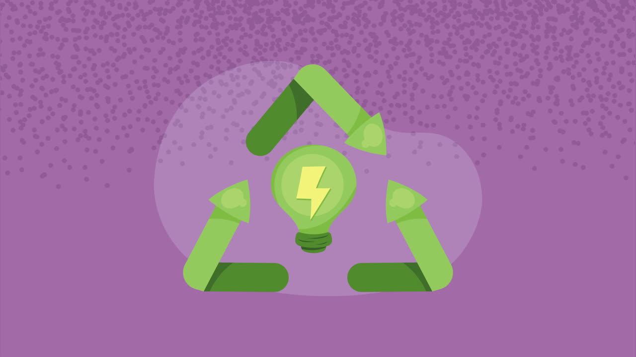 animación ecológica para reciclar flechas