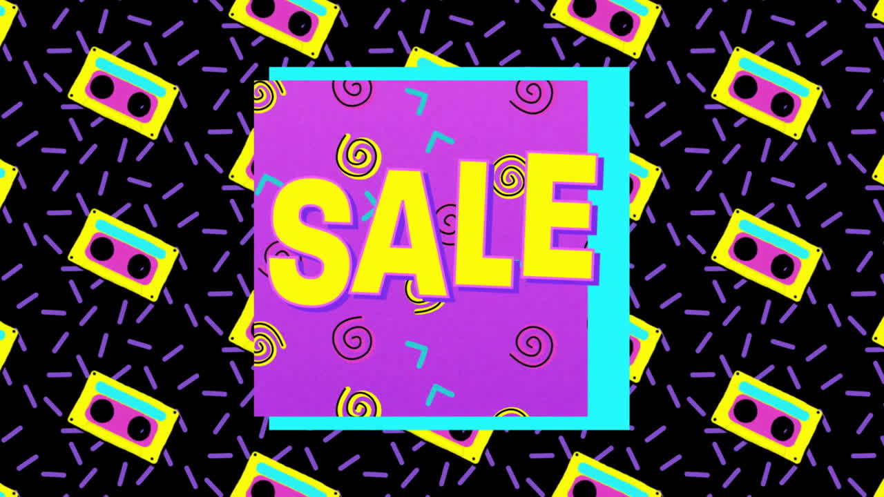 gráfico de venta sobre un fondo púrpura