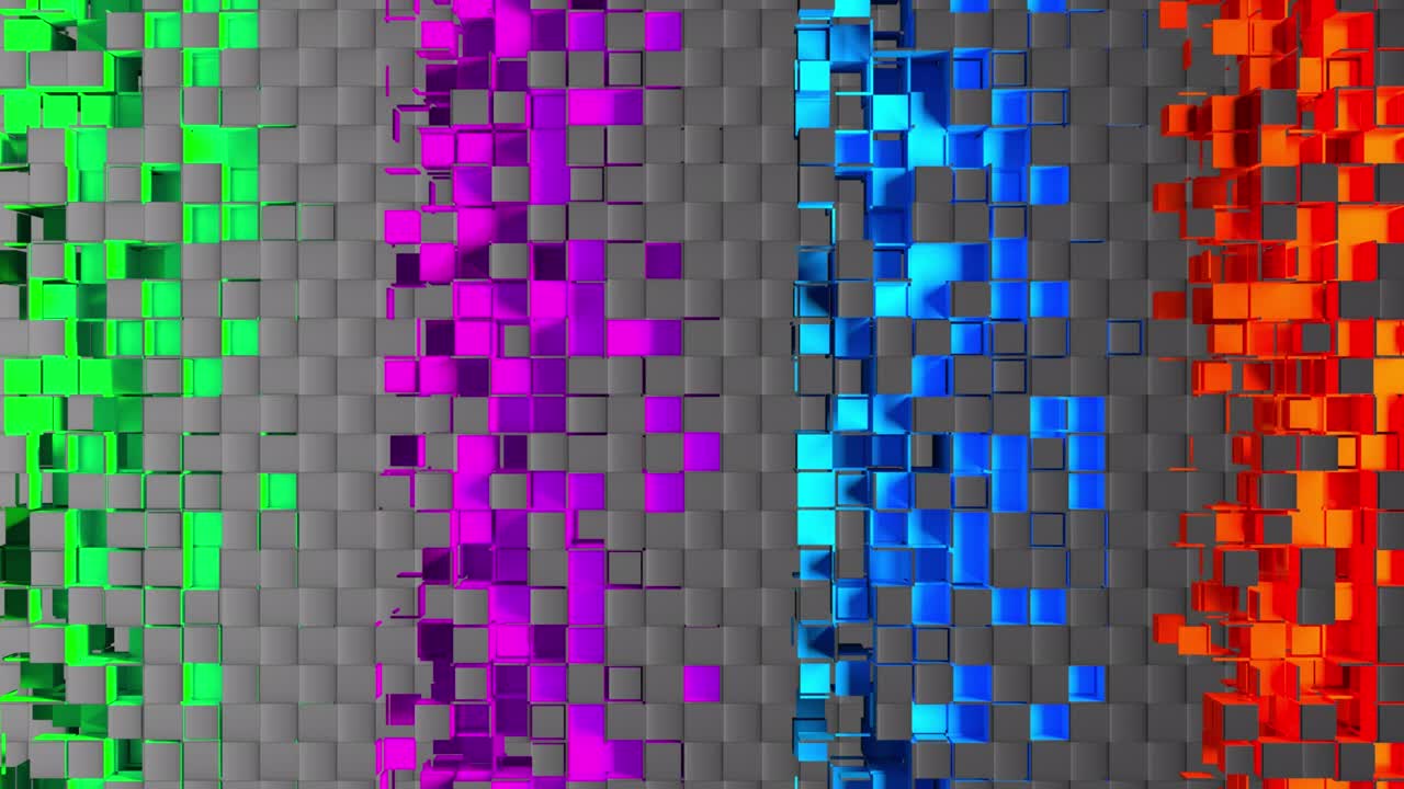 tiras abstractas de celdas de mosaico cuadradas en fondo de carbono