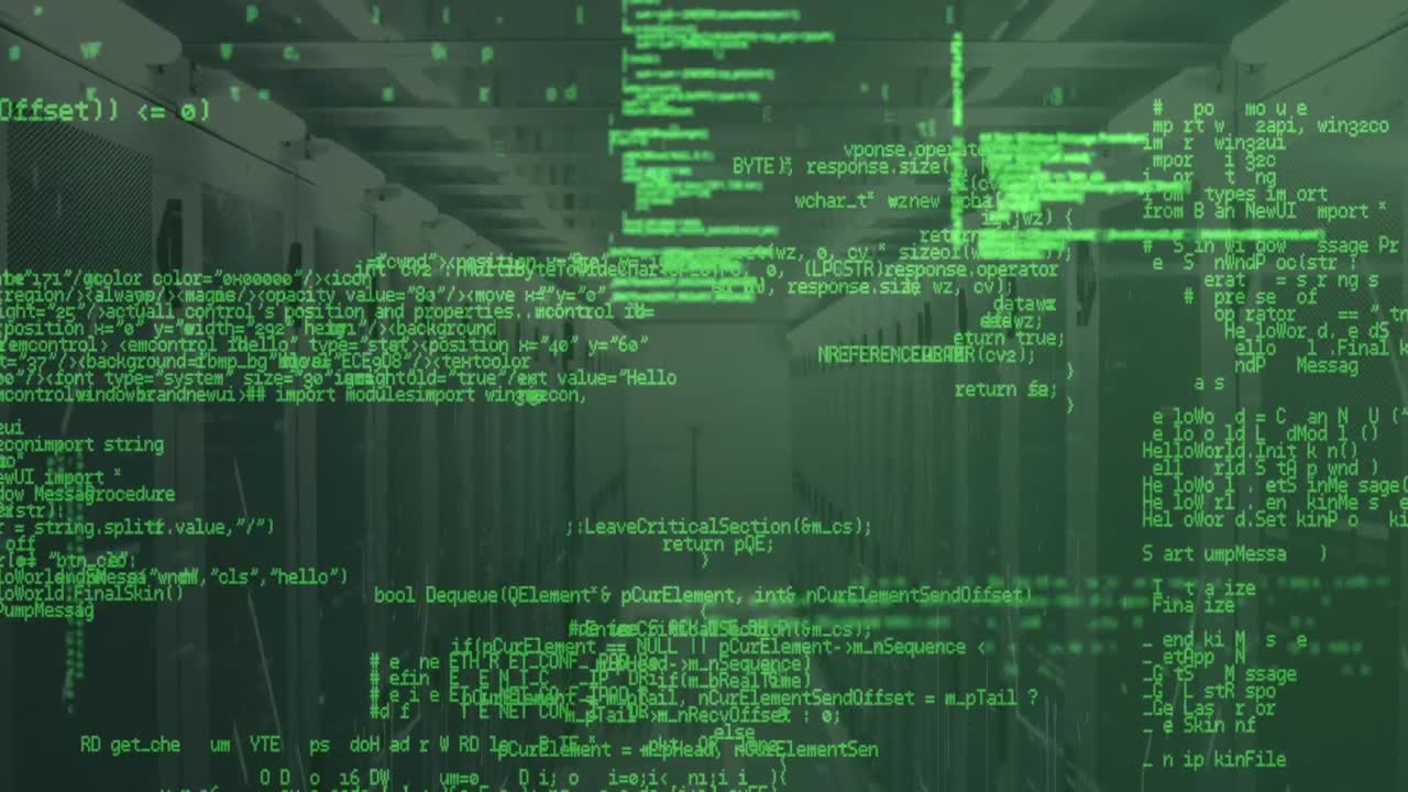 animación del procesamiento de datos a través de servidores