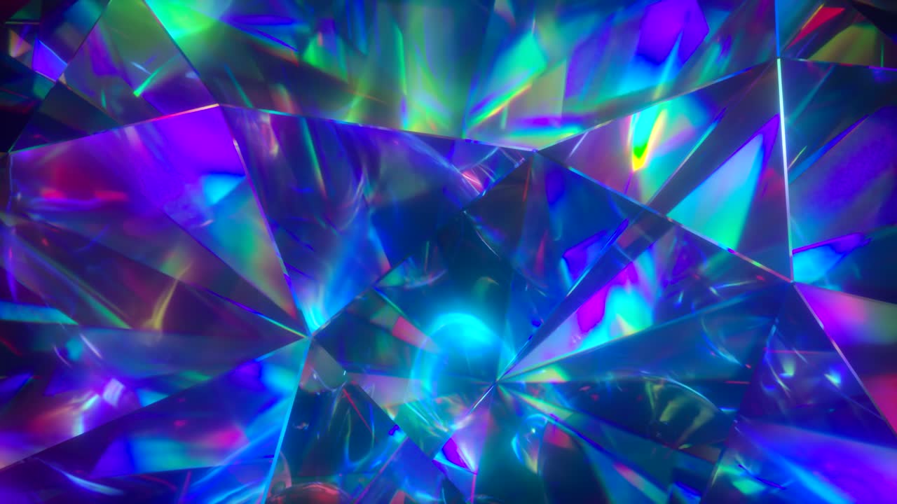 이리데센트 지오메트릭 크리스탈 배경