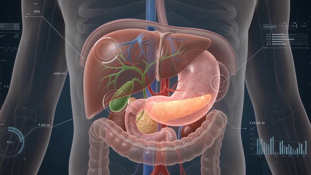 3D Medical Animation of Human Digestive System Anatomy