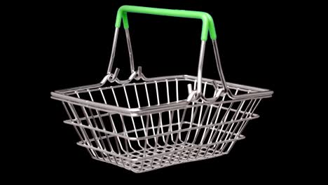 la canasta de la compra está aislada.