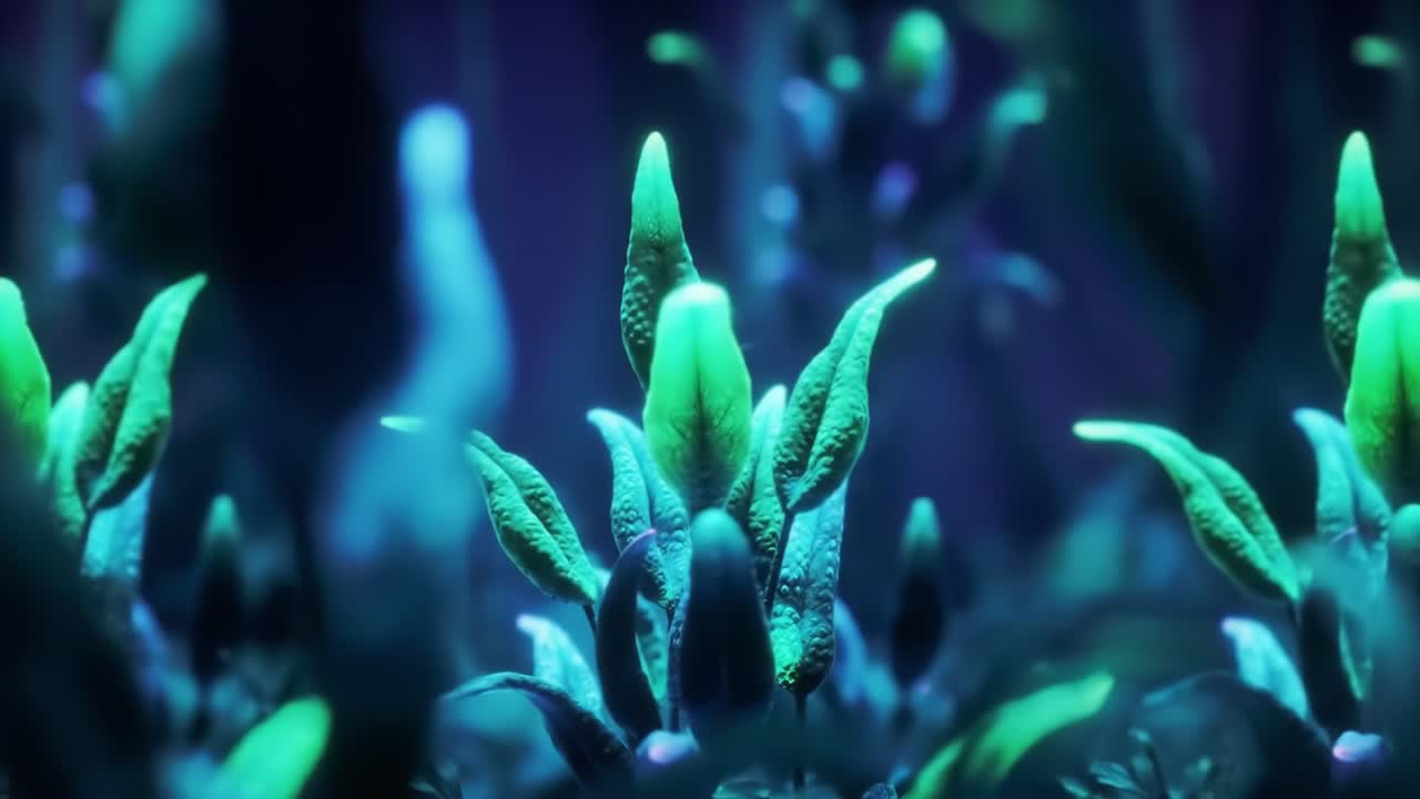 Glowing Neon Plants