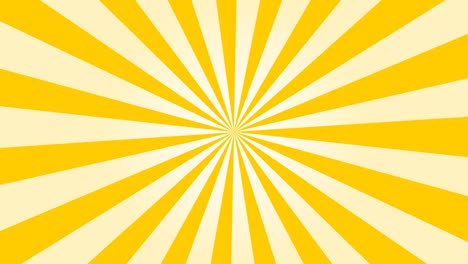 Sunray Background in Yellow and White Rays Looping
