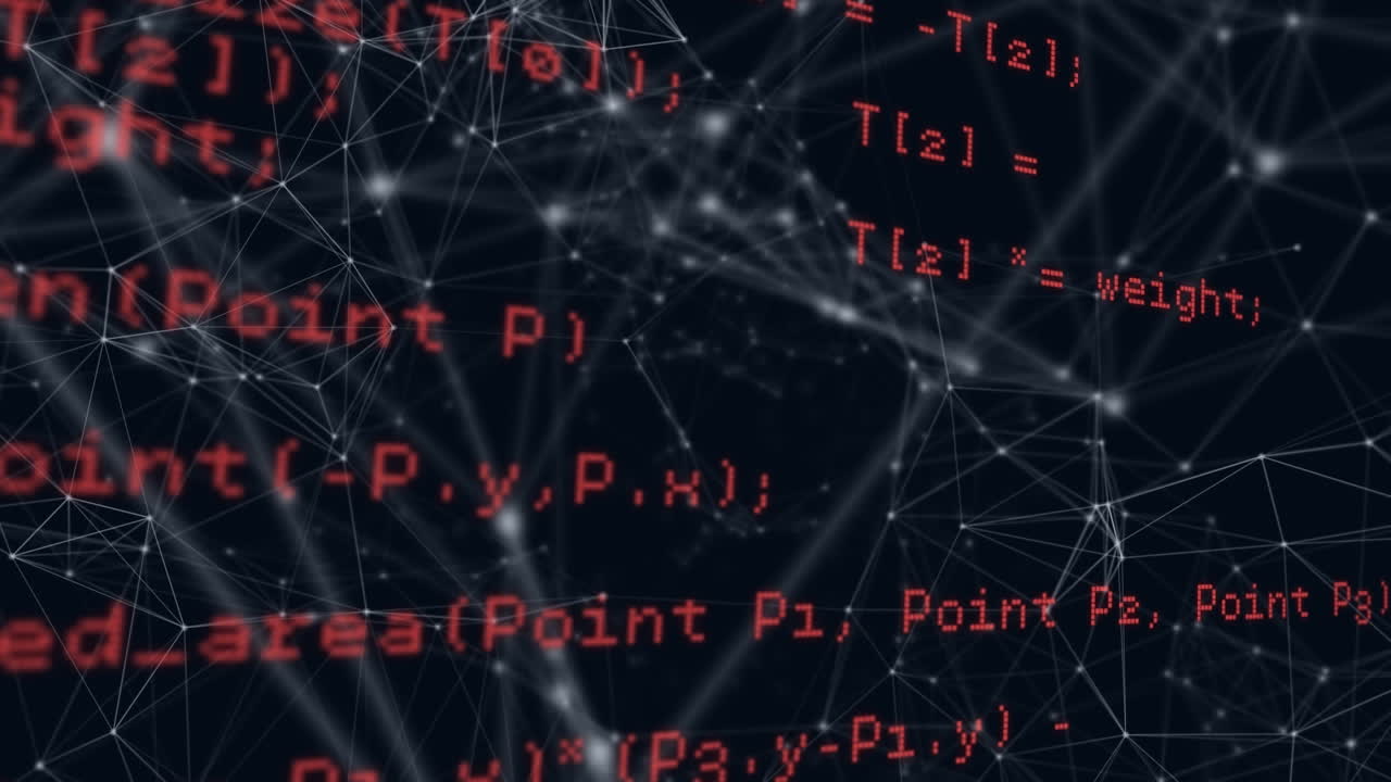 Animation of network of connections over data processing