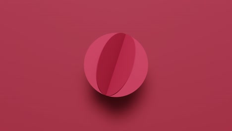 rendering 3d rosa forma geométrica gira en dirección aleatoria. resumen sencillo bucle sin costura fondo animado
