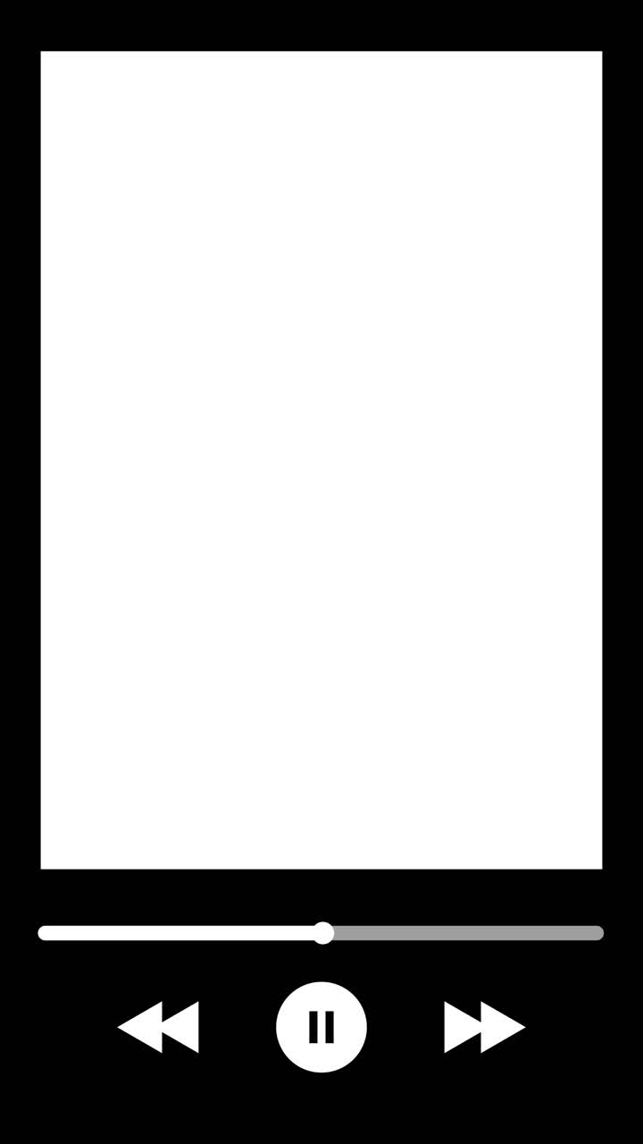 Animated Video Player Interface with Moving Progress Bar