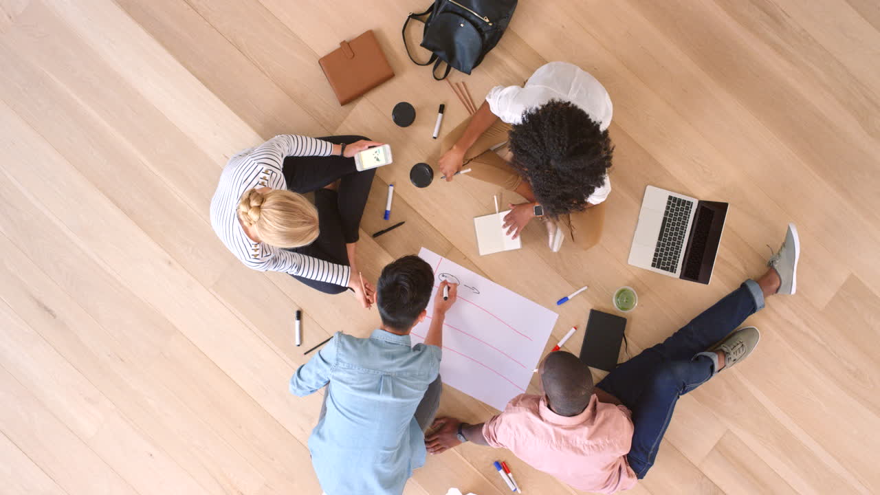 Startup, business meeting and people planning