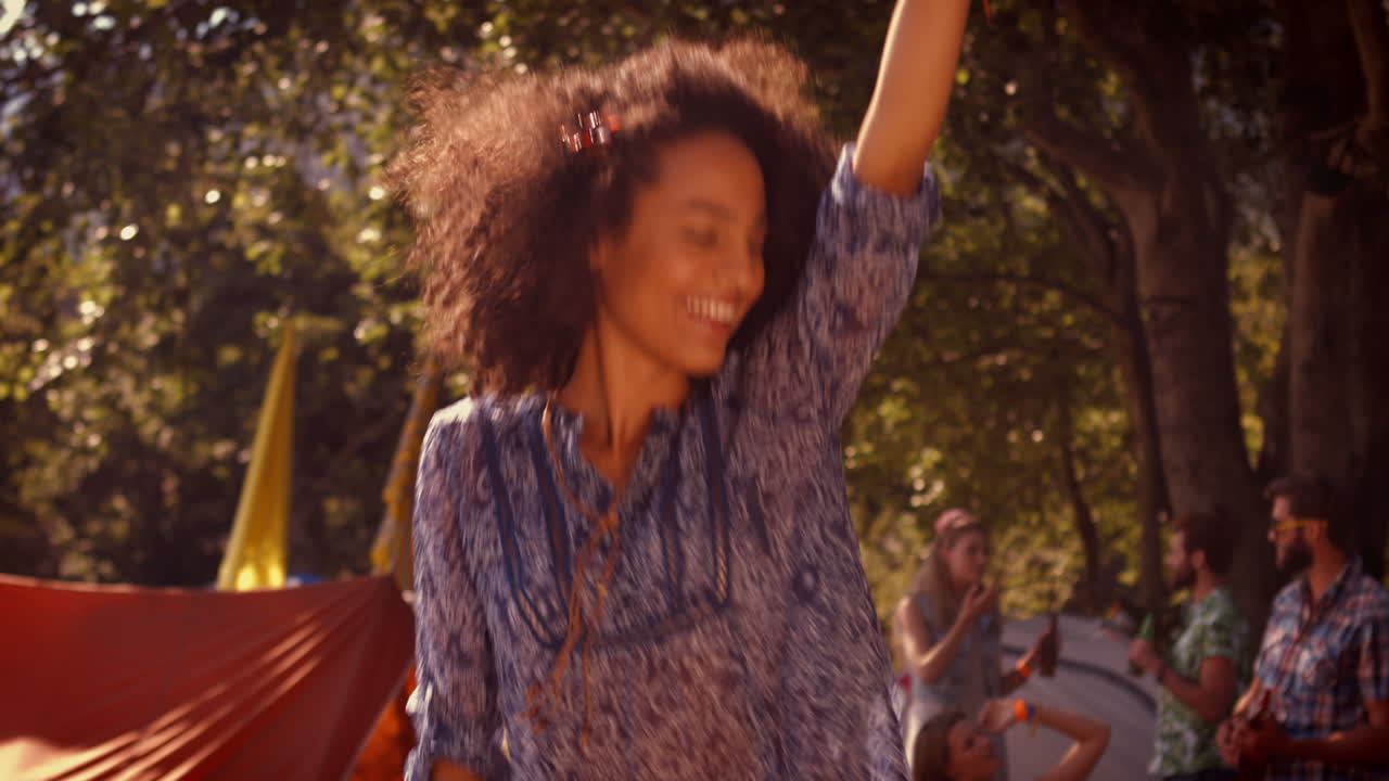 In high quality format pretty hipster dancing 