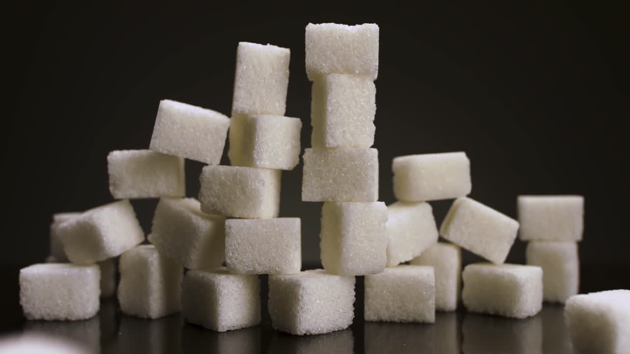 cubos de azúcar apilados