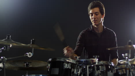 Drummer-Playing-Drum-Kit-Shot-On-R3D