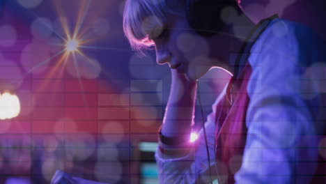 animation of female dj in the club