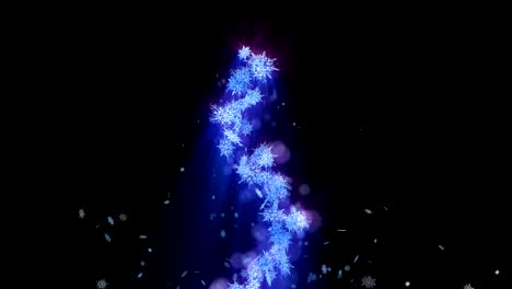 shinning winter symbol with beauty snowflakes. vortex from spin snow. winter pattern. beauty dancing snowflakes. abstract loop animation.