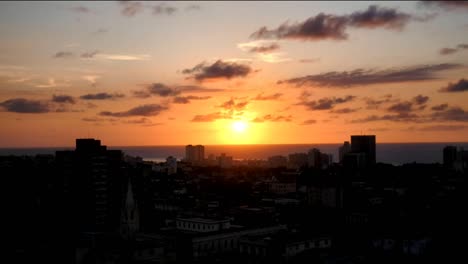 a havana cuba sunset shot overlooking the city