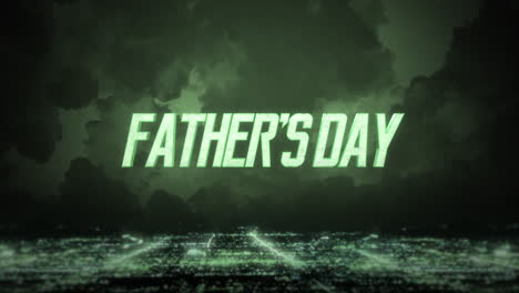 Fathers-Day-on-night-city-with-green-light