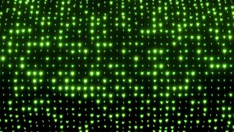 green heart led lights background