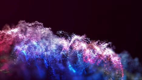 abstract background with moving and flicker particles.