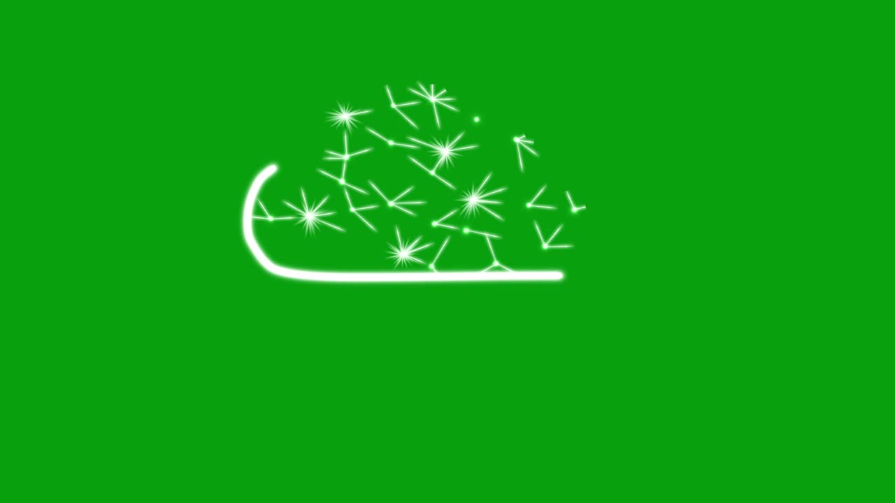 디지털 클라우드 그린 스크린 모션 그래픽