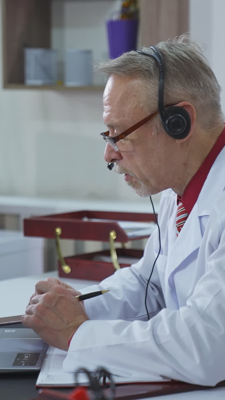 Medico in videoconferenza