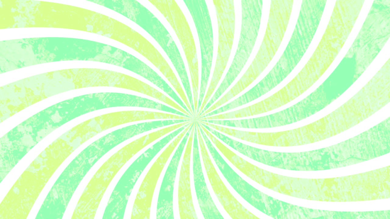 Distressed Green and Yellow Spiral Sunburst Pattern Background
