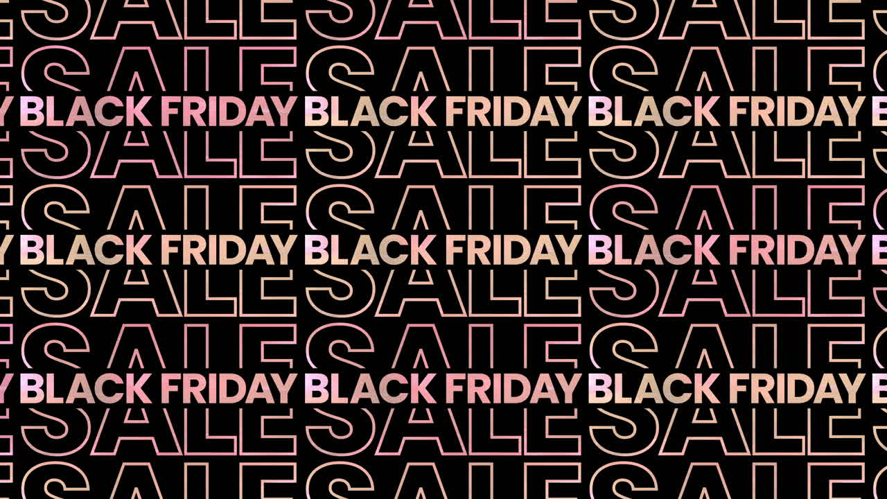 블랙 프라이데이 할인 애니메이션 텍스트 그래픽, 풀 스크린, 4k