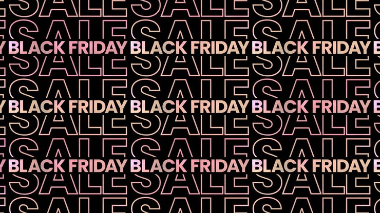Black Friday Sale animated text graphic, full screen, 4k