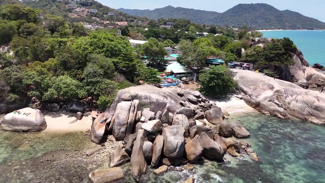 Fly around Hin Ta Hin Yai, Grandfather Grandmother rock, Koh Samui
