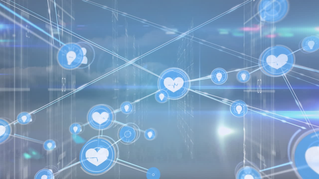 조명 및 해군 공간을 통해 연결의 애니메이션