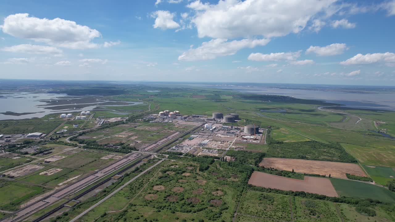Isle of Grain Kent UK drone aerial view
