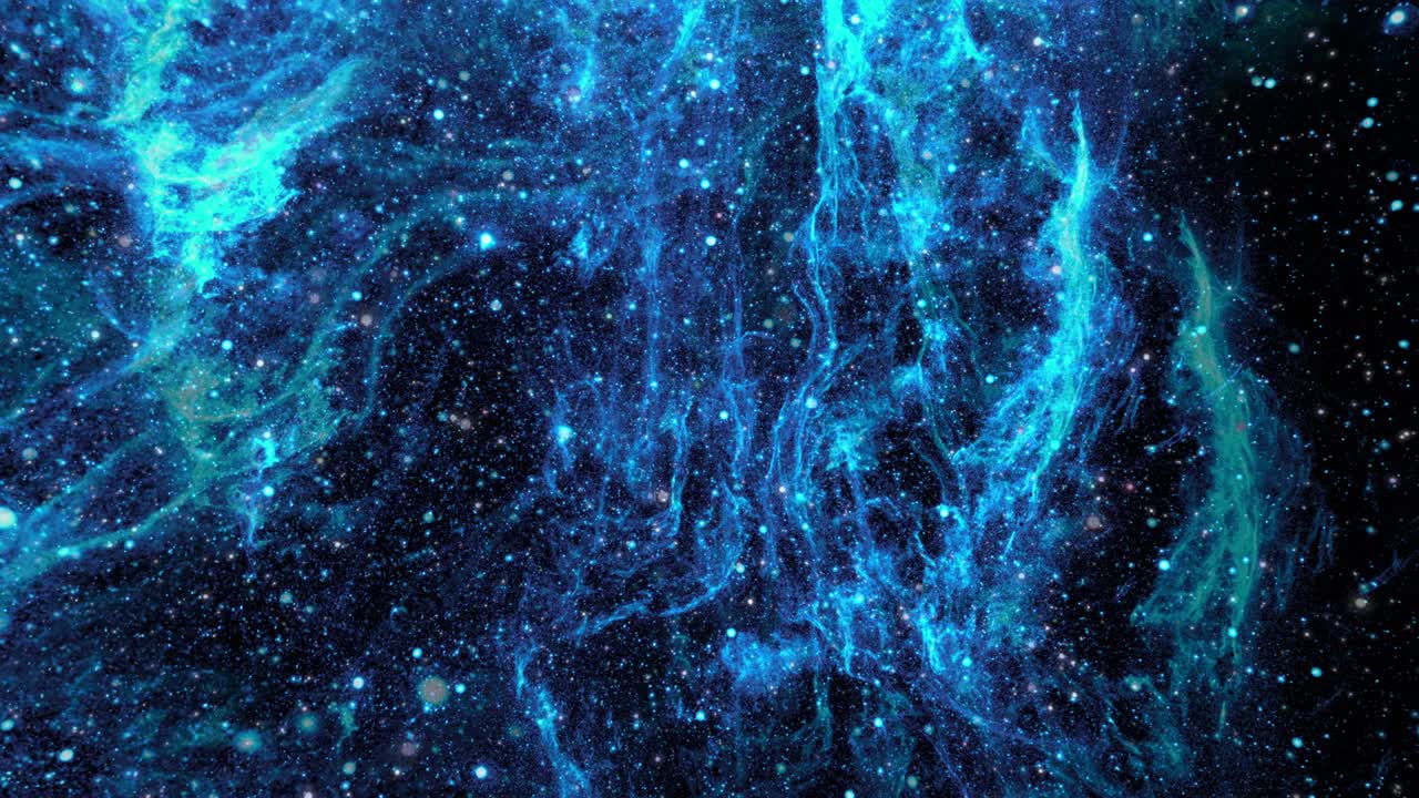 animación de bucle sin fisuras volando en la nebulosa del velo en el espacio exterior, también conocida como bucle de cygnus. 4k 3d renderización de la exploración espacial a la constelación de nebulosa cygnus proporcionada por la nasa.