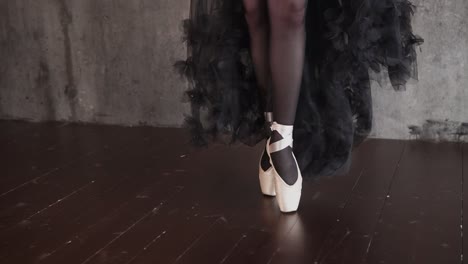 ballerina in pointe shoes